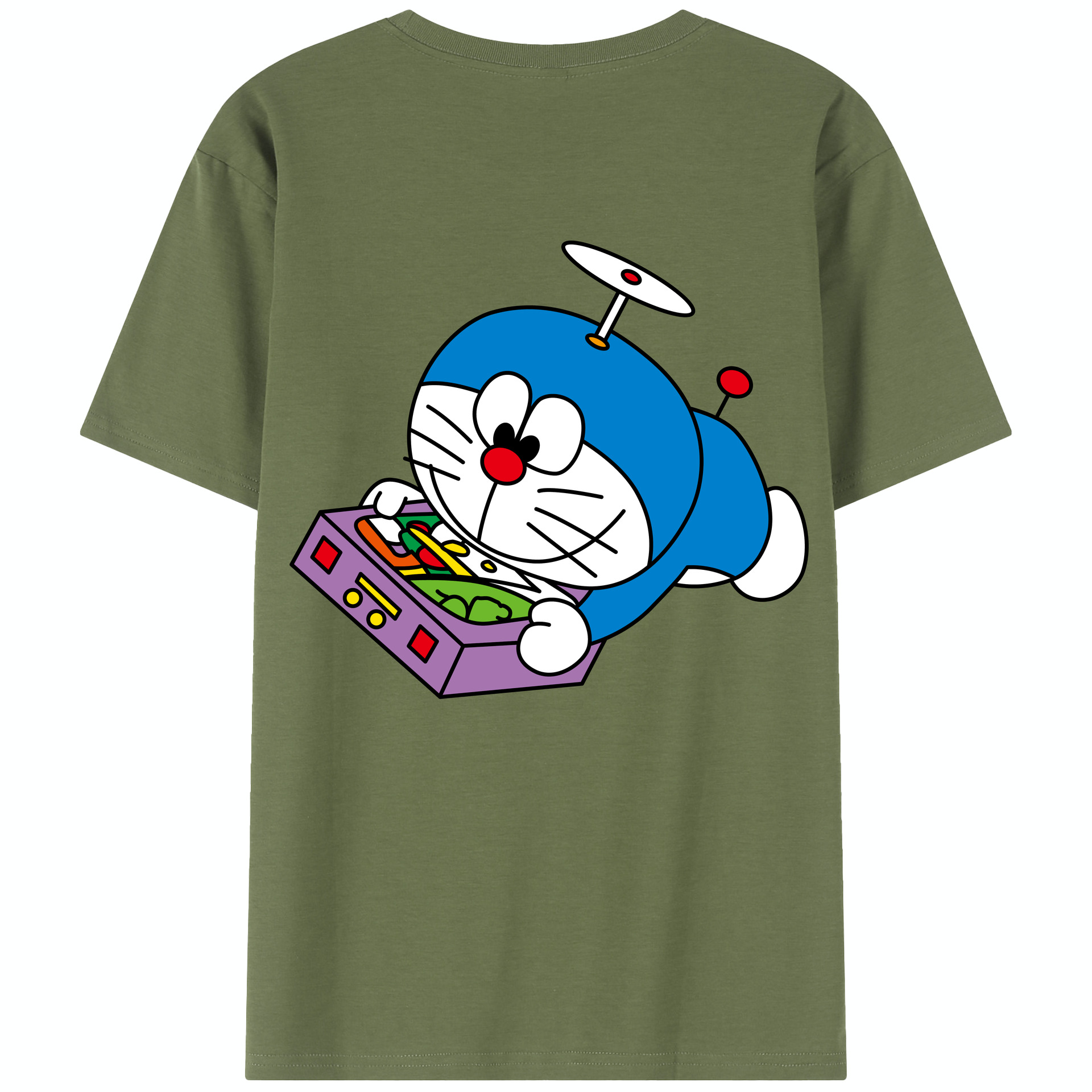 （画像用） ドラえもん Doraemon 綿100％半袖Tシャツ（背面プリント）